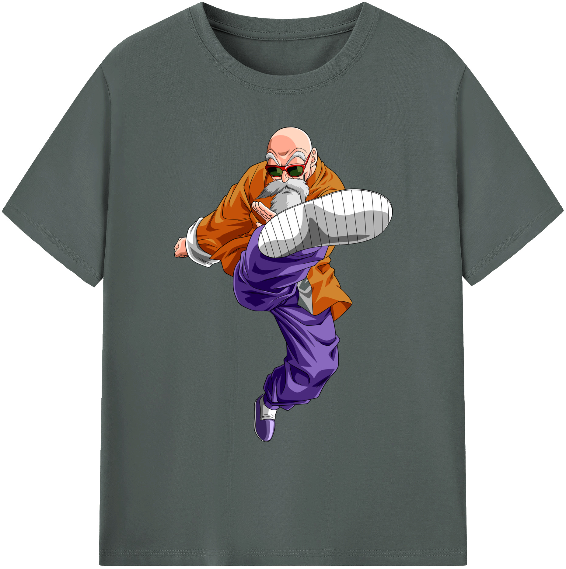 （画像用） ドラゴンボール 亀仙人（かめせんにん） DRAGON BALL Master Roshi Kame Sennin 綿100％ メンズ半袖Tシャツ｜肌触りやわらか＆通気性